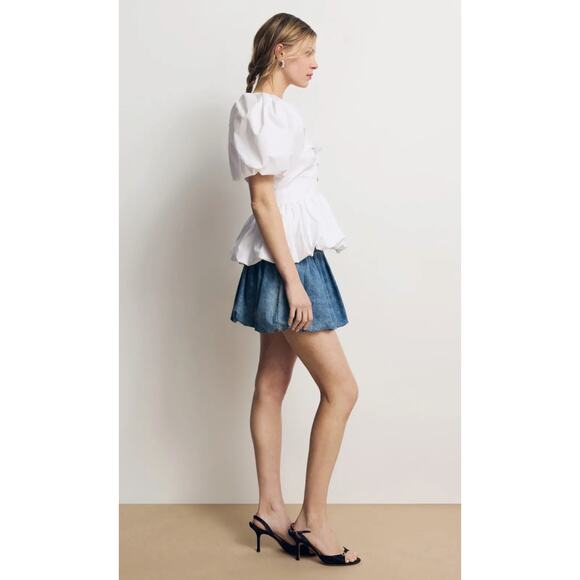 ROTATE Birger Christensen Puff Sleeve Bubble Top - Picture 3 of 14